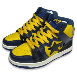 Sta 93 Hi Michigan - Classic High Top Sneakers - Yellow / Blue / White