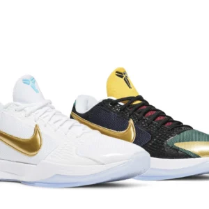 Kobe 5 Protro Undefeated What If Pack - Limited Edition Basketball Sneakers - White / Metallic Gold