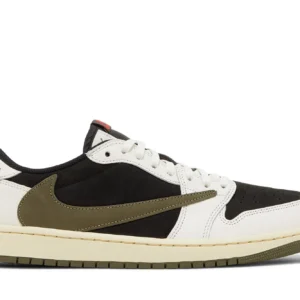 Jordan 1 Retro Low OG SP Travis Scott Olive – Women’s Edition | Exclusive Low Top Sneakers - Olive / Black / Cactus Jack