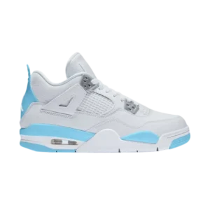 Air Jordan 4 Retro GS "Blue Chill" - Premium Youth Heritage Mid-Top Model - White/Blue Tint