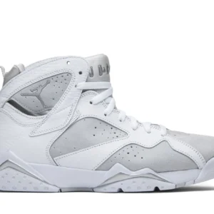 Jordan 7 Retro Pure Platinum - Classic Retro Basketball Sneakers - White