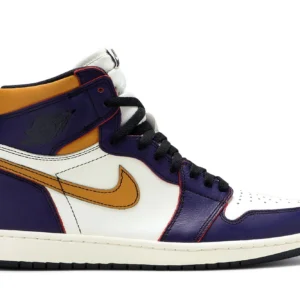 Jordan 1 Retro High SB LA To Chicago - Exclusive Skateboarding Sneakers - Purple / Gold
