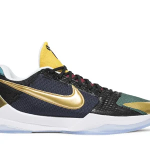 Kobe 5 Protro Undefeated What If Multi - Limited Edition Basketball Sneakers - Black / Field Purple / Taxi / Metallic Gold