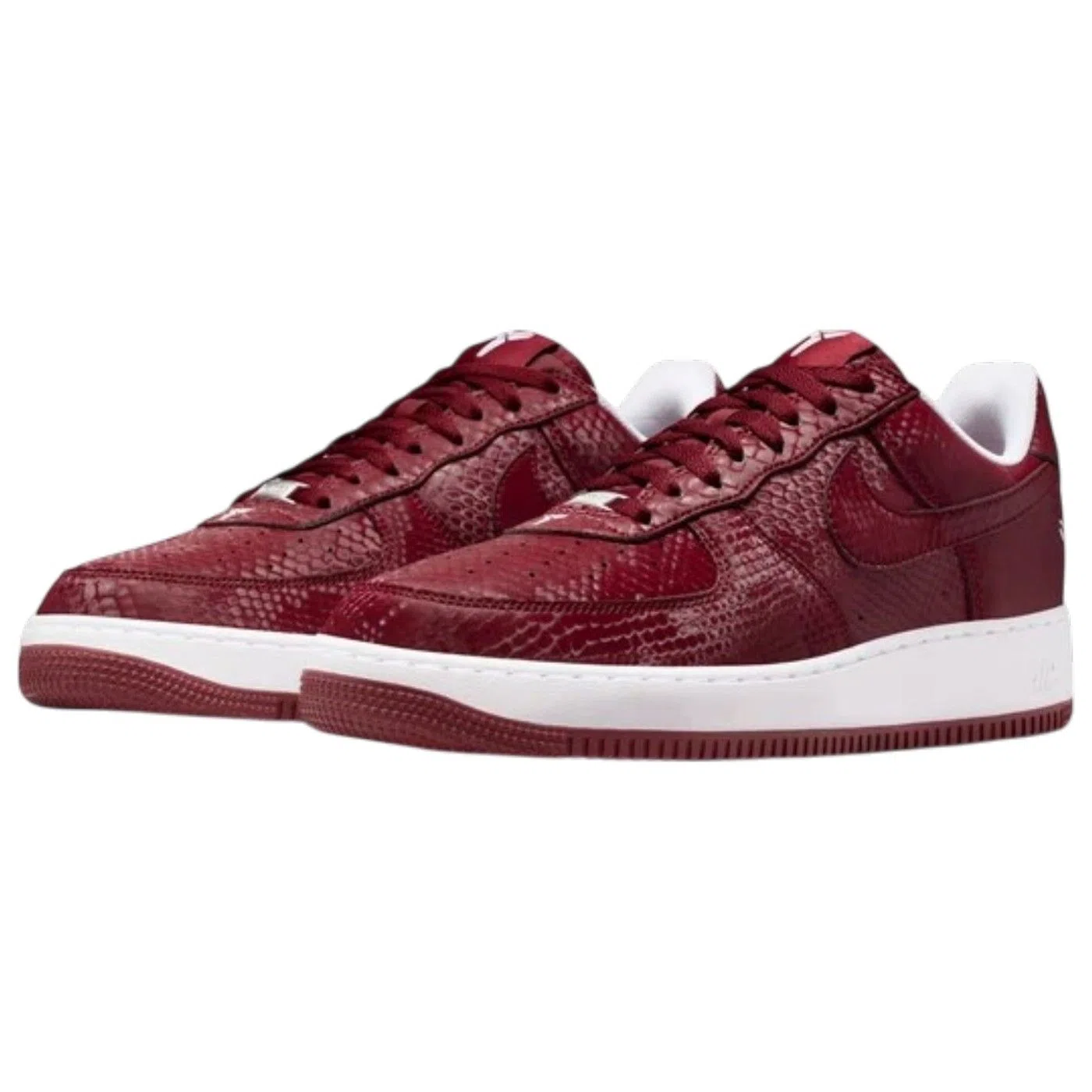 Kobe Air Force 1 Steam Low Top Lifestyle Sneakers - Team Red/White