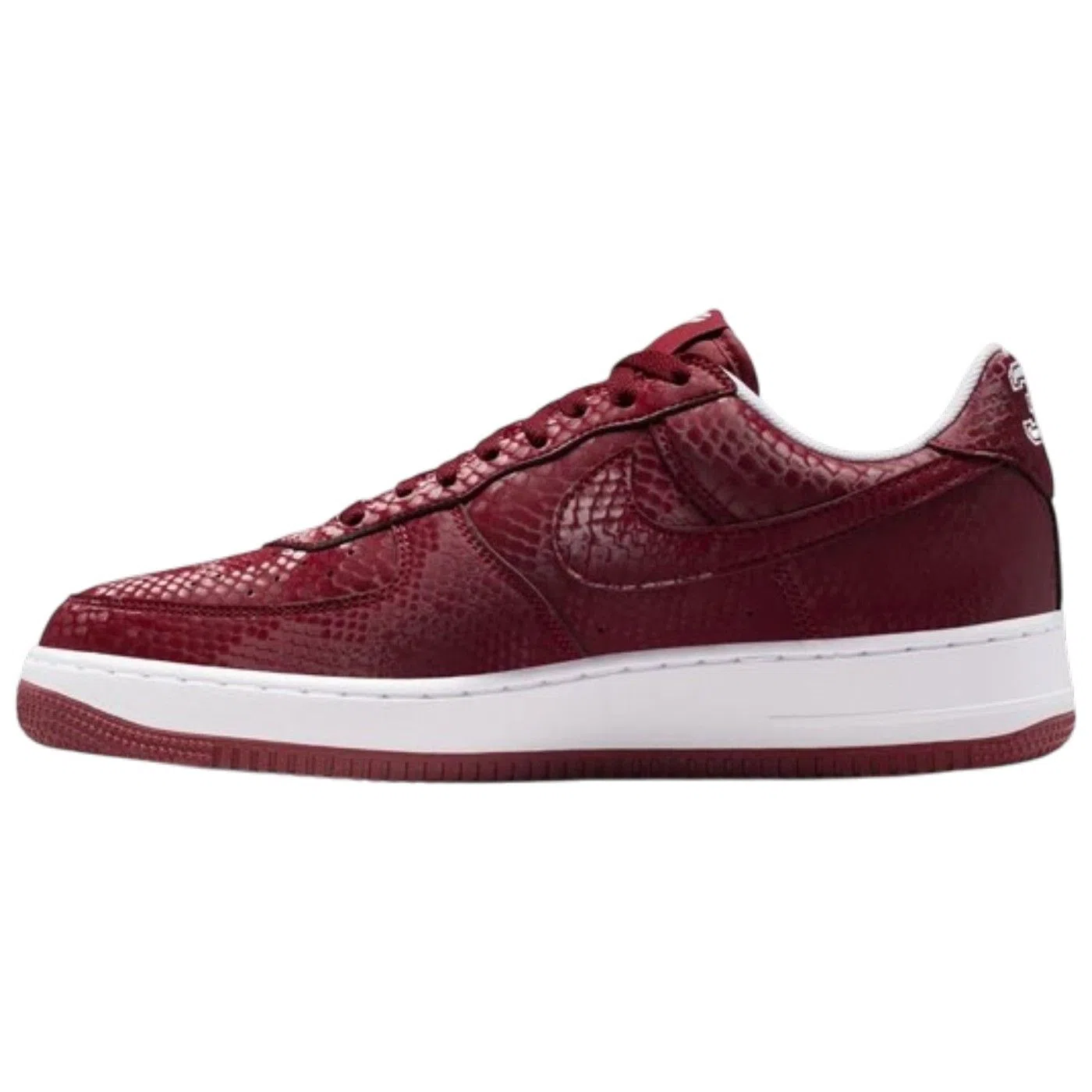 Kobe Air Force 1 Steam Low Top Lifestyle Sneakers - Team Red/White