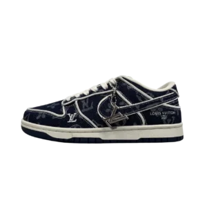 Dunk Low Casual Sneakers – Low Cut Street Style Comfort Shoes - Navy Blue