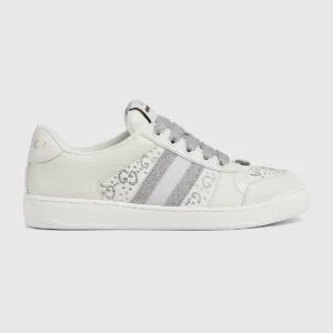 Women's crystal Screener sneakers - grey suede