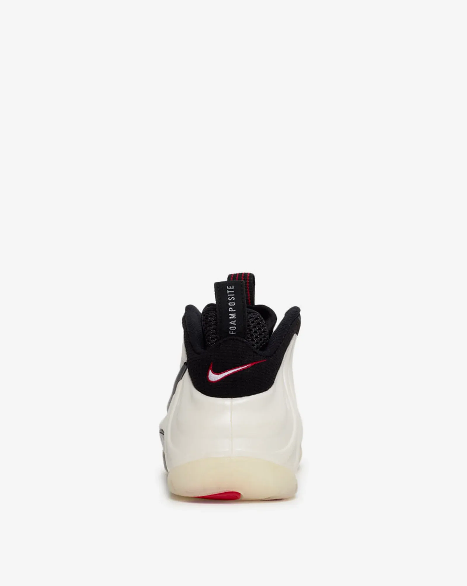Air Foamposite Pro Sneaker - Premium Molded Modern Performance Model - Pearl White/Black