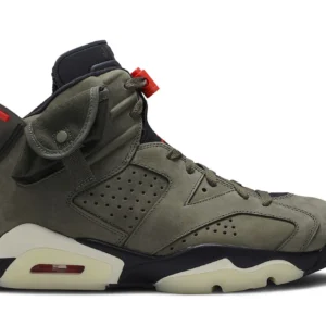Jordan 6 Retro Travis Scott - Limited Edition Collaboration Sneakers - Olive
