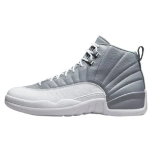 Air Jordan 12 Retro Stealth Mid Top Basketball Sneakers - Stealth / White / Cool Grey