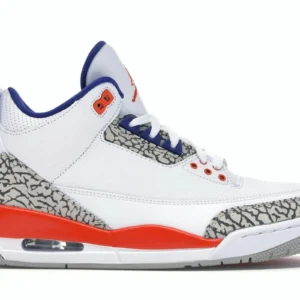 Jordan 3 Retro Knicks - Classic Retro Basketball Sneakers - White/Fuchsia-Orange/Black