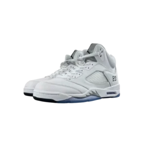 Air Jordan 5 “Triple White/Silver” Sneaker — 50 Edition | HQ7978-103 - White