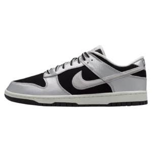 Dunk Low Retro Low Top Lifestyle Sneakers - Black/Silver