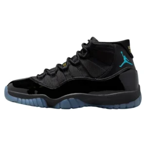 Air Jordan 11 Retro Basketball Sneakers - Black/Gamma Blue