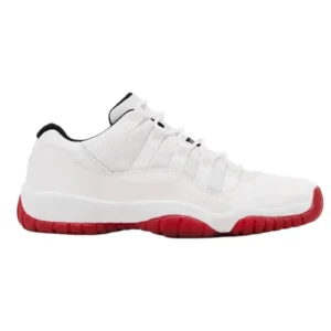 Air Jordan 11 Retro Basketball Sneakers - White/Varsity Red