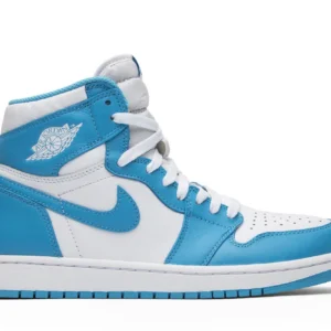Jordan 1 Retro High OG UNC - Classic High Top Basketball Sneakers - Blue / White
