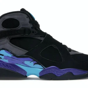Jordan 8 Retro Aqua - Vibrant Retro Basketball Sneakers - Blue / White