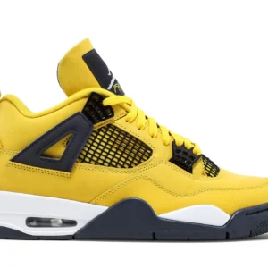 Jordan 4 Retro Lightning - Classic Retro Basketball Sneakers - Yellow / Black