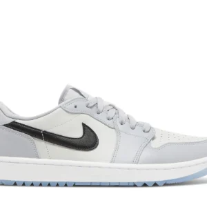 Jordan 1 Retro Low Golf Wolf Grey - Stylish Golf Sneakers - Grey Camo / Dark Grey / White