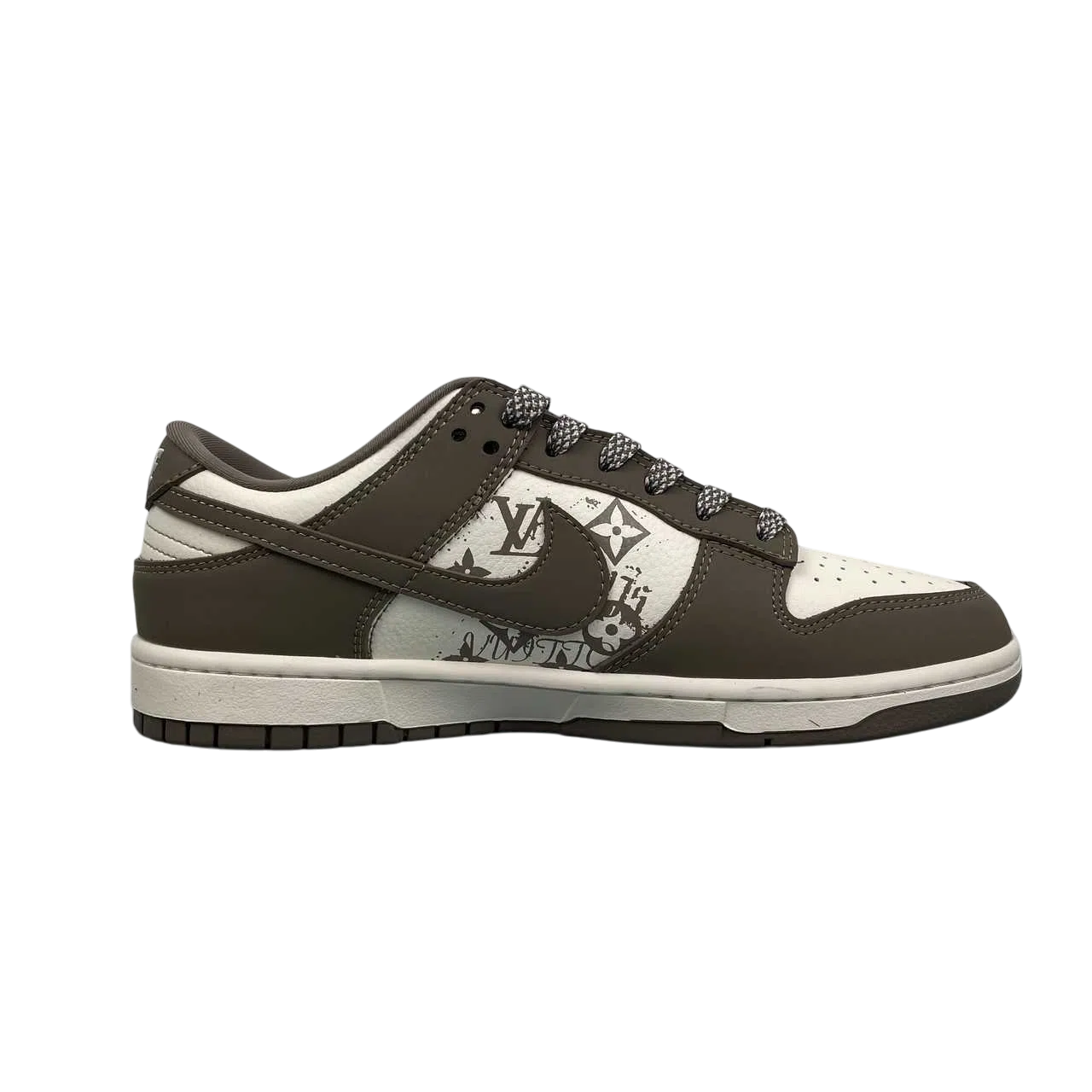 Dunk Low Casual Skateboard Shoes – Versatile Low-Top Skate Sneaker - Brown/Sail