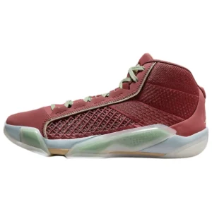 Air Jordan 38 Lightweight Basketball Sneakers - Cedar / Burgundy Red / Oil Green