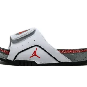 Air Jordan Hydro 4 Retro Slide - White/Fire Red/Tech Grey